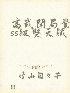 高武开局觉醒sss级双天赋