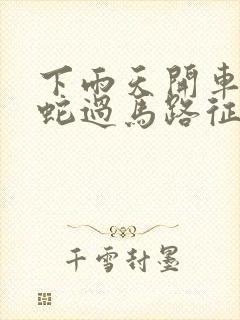 下雨天开车遇到蛇过马路征兆?