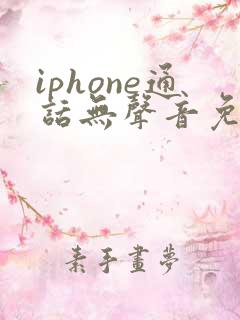 iphone通话无声音免提有声音