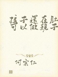 孩子还在肚子里可以做亲子鉴定吗