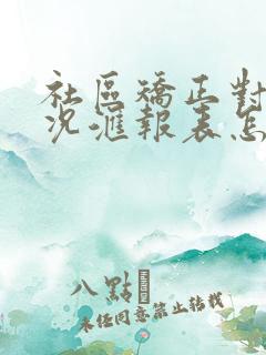 社区矫正对象情况汇报表怎么写