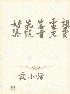 好先生电视剧全集观看免费