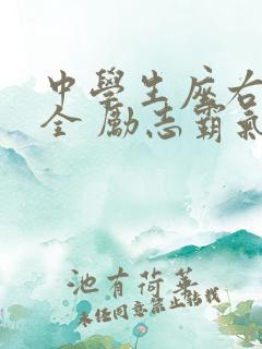 中学生座右铭大全 励志霸气