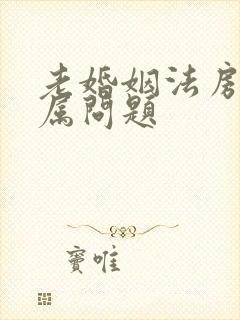 老婚姻法房子归属问题