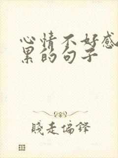 心情不好感觉很累的句子