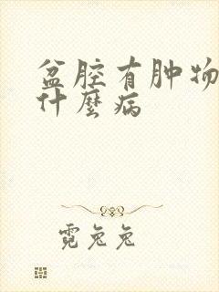 盆腔有肿物会是什么病