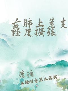 右肺上叶支气管轻度扩张