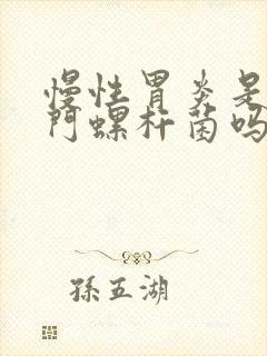 慢性胃炎是有幽门螺杆菌吗