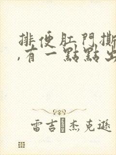 排便肛门撕裂疼,有一点点出血