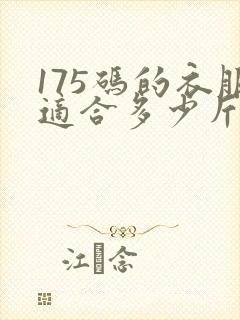 175码的衣服适合多少斤穿