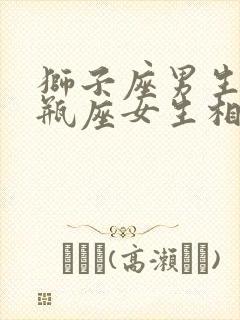 狮子座男生跟水瓶座女生相配吗