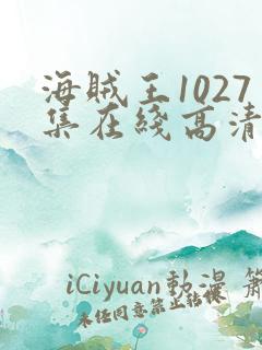 海贼王1027集在线高清免费观看