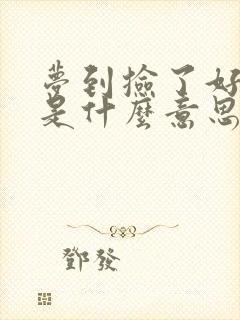 梦到捡了好多钱是什么意思 周公解梦