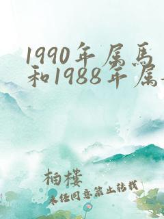 1990年属马和1988年属龙的姻缘