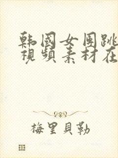 韩国女团跳舞的视频素材在哪找的