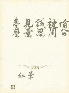 梦见钱被偷是什么意思周公解梦