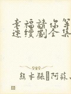 幸福请你等等我连续剧全集免费观看