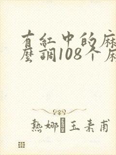 有红中的麻将怎么调108个麻将的