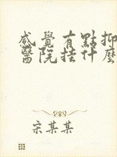 感觉有点抑郁去医院挂什么科