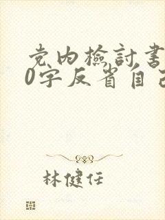党内检讨书500字反省自己
