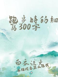 跑步时的细节描写300字