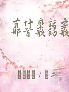 有什么话要说是哪首歌的歌词