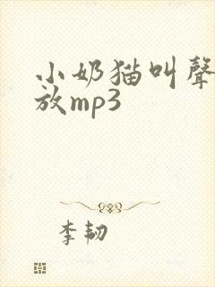 小奶猫叫声音播放mp3