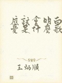 应该会明白我的爱是什么歌