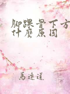 脚踝骨下方疼是什么原因