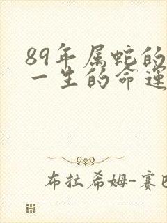 89年属蛇的人一生的命运
