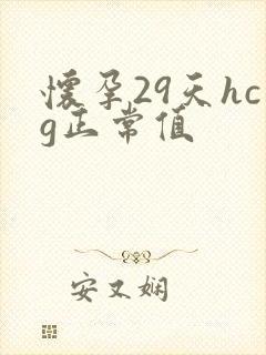 怀孕29天hcg正常值