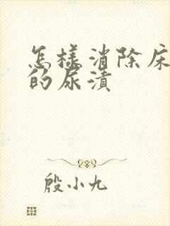 怎样消除床垫上的尿渍