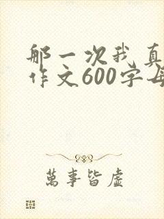 那一次我真感动作文600字母爱