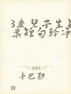 3岁儿子生日文案短句干净