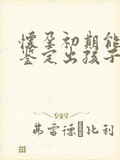 怀孕初期能亲子鉴定出孩子父亲吗