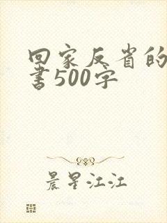 回家反省的检讨书500字