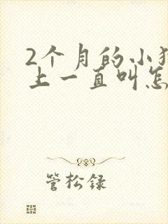 2个月的小狗晚上一直叫怎么办