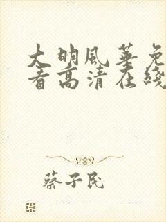 大明风华免费观看高清在线播放