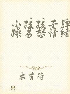 小孩孩子脾气暴躁易怒情绪低落