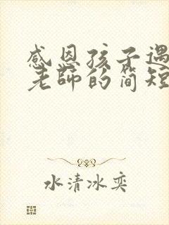 感恩孩子遇见好老师的简短句子