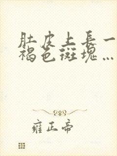 肚皮上长一块块褐色斑块…痒