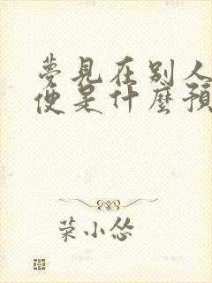 梦见在别人家大便是什么预兆