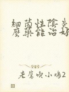 细菌性阴炎吃什么药能治好