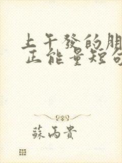 上午发的朋友圈 正能量短句