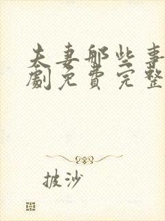 夫妻那些事电视剧免费完整版观看