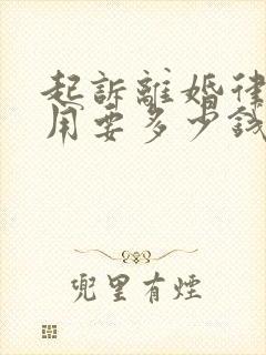 起诉离婚律师费用要多少钱