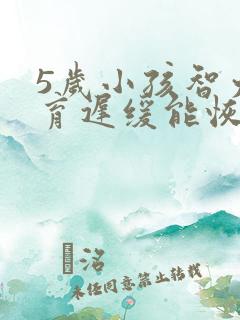 5岁小孩智力发育迟缓能恢复正常吗