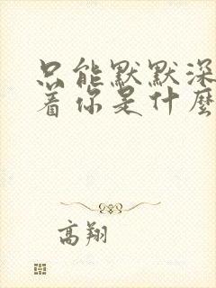 只能默默深情望着你是什么歌