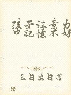 孩子注意力不集中记忆不好怎么治