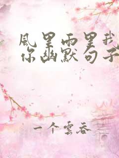 风里雨里我在等你幽默句子